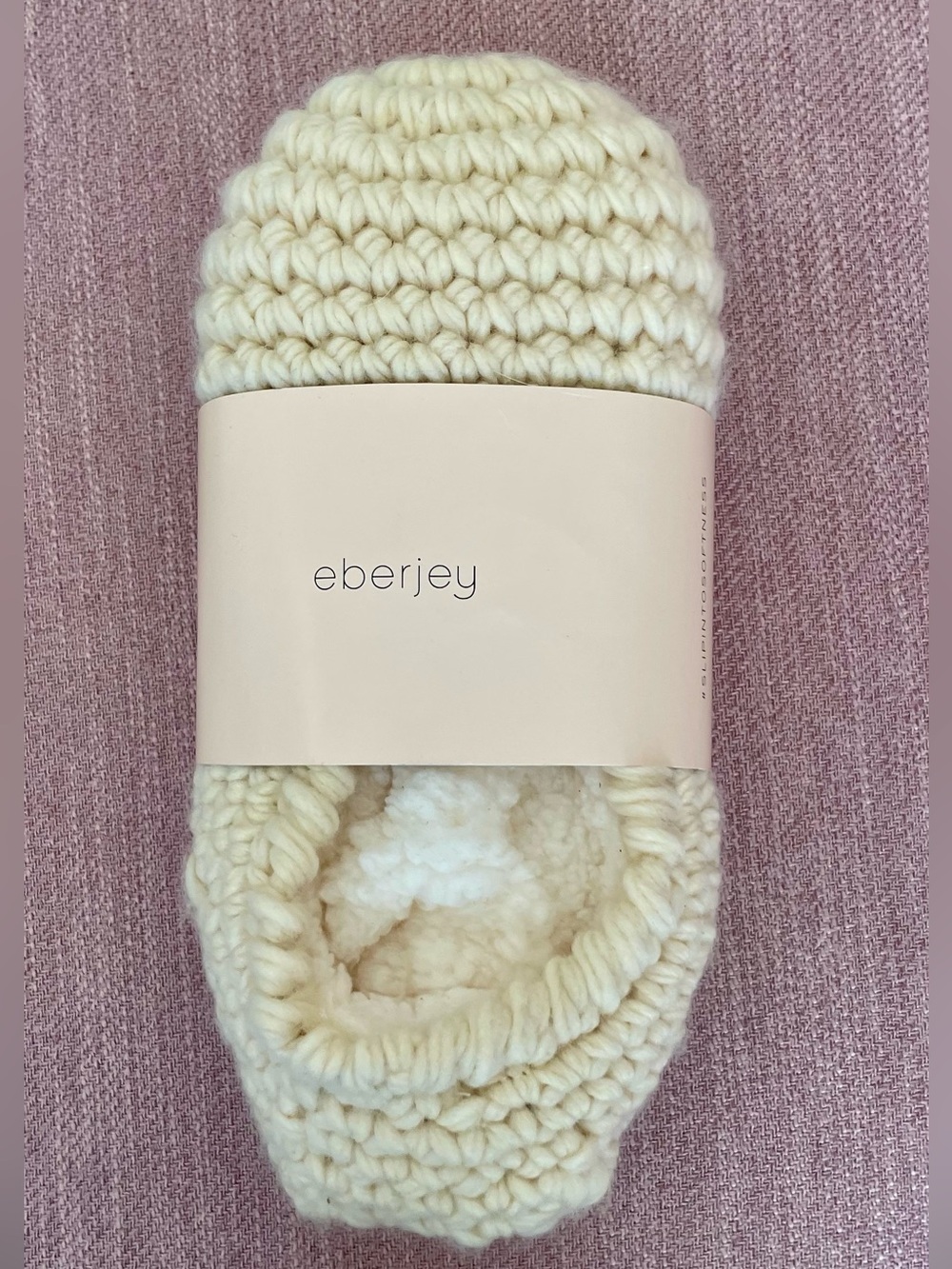 Eberjey Ankle Knit Sherpa-Lined Slipper Socks